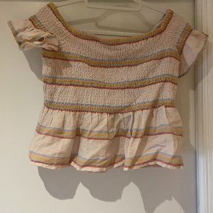 Smocked Ruffle Shirt